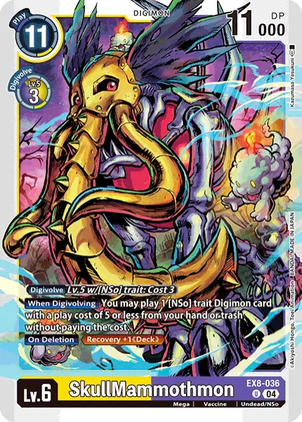 Digimon TCG Card 'EX8-036' 'SkullMammothmon'