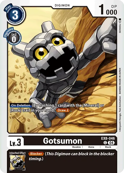 Digimon TCG Card 'EX8-046' 'Gotsumon'