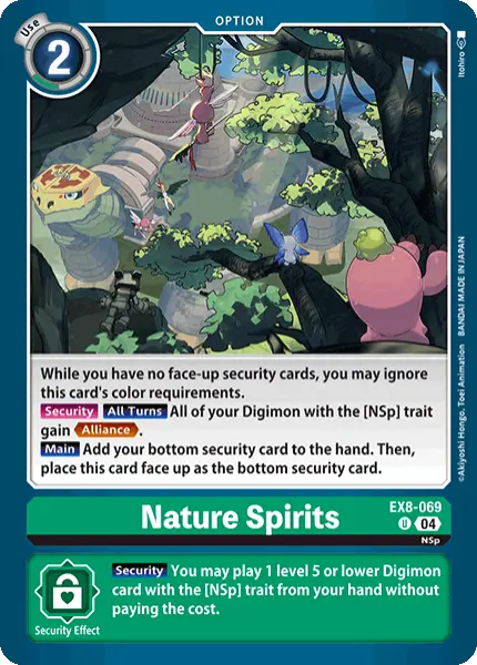 Digimon TCG Card 'EX8-069' 'Nature Spirits'