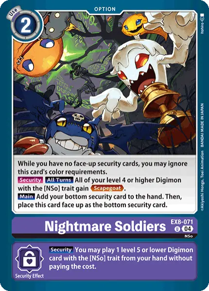 Digimon TCG Card 'EX8-071' 'Nightmare Soldiers'