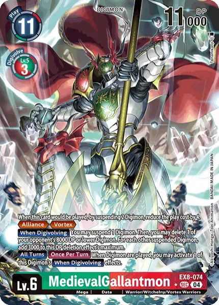 Digimon TCG Card 'EX8-074_P1' 'MedievalGallantmon'