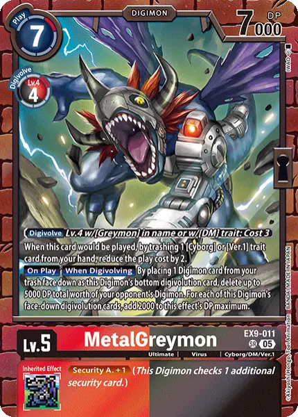 Digimon TCG Card 'EX9-011' 'MetalGreymon'