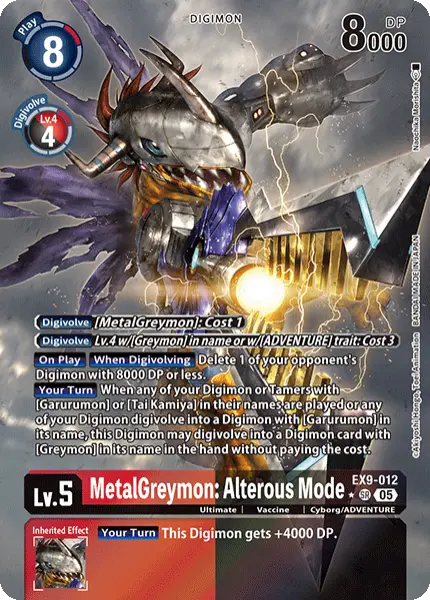 Digimon TCG Card EX9-012_P1 MetalGreymon: Alterous Mode