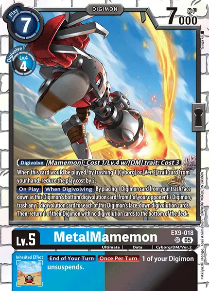 Digimon TCG Card 'EX9-018' 'MetalMamemon'