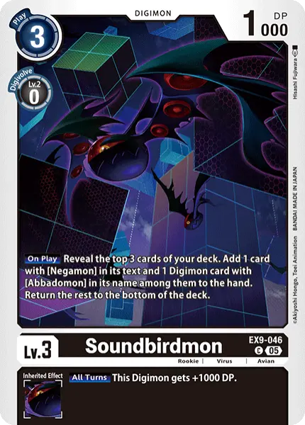 Digimon TCG Card 'EX9-046' 'Soundbirdmon'