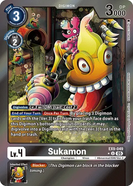 Digimon TCG Card EX9-049_P1 Sukamon