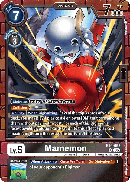 Digimon TCG Card EX9-053 Mamemon