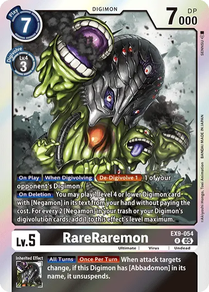 Digimon TCG Card 'EX9-054' 'RareRaremon'