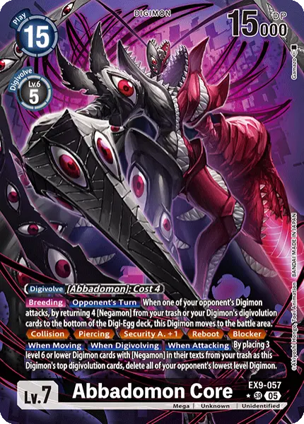 Digimon TCG Card EX9-057_P1 Abbadomon Core