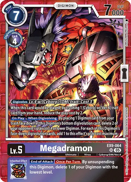 Digimon TCG Card 'EX9-064' 'Megadramon'
