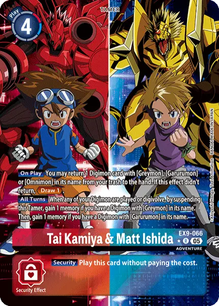 Digimon TCG Card EX9-066_P1 Tai Kamiya & Matt Ishida