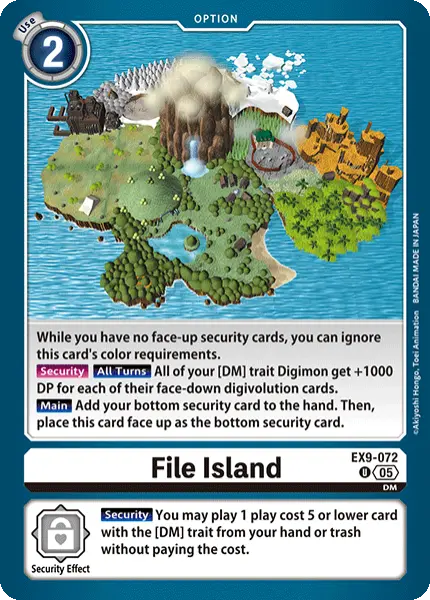 Digimon TCG Card 'EX9-072' 'File Island'