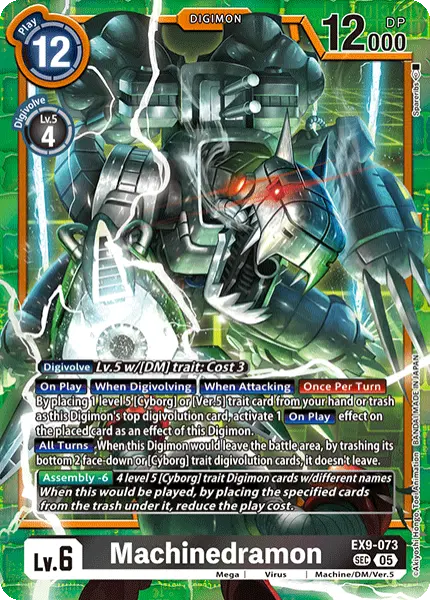 Deck EX9 Machinedramon with preview of card EX9-073