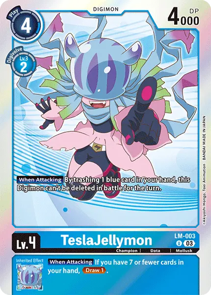Digimon TCG Card LM-003 TeslaJellymon