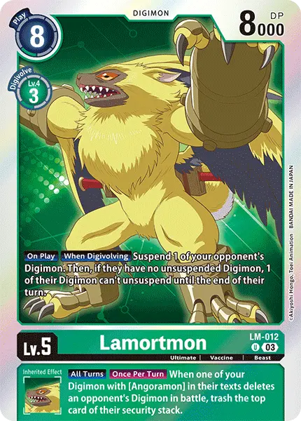 Digimon TCG Card LM-012 Lamortmon