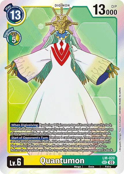 Digimon TCG Card 'LM-020' 'Quantumon'