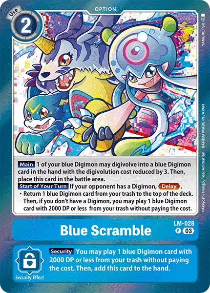 Digimon TCG Card LM-028 Blue Scramble