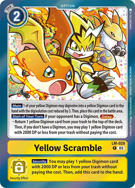 Digimon TCG Card LM-029 Yellow Scramble