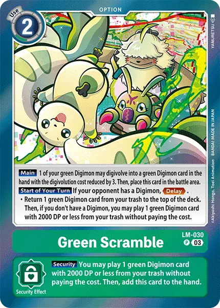 Digimon TCG Card 'LM-030' 'Green Scramble'