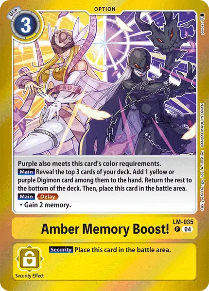 Digimon TCG Card 'LM-035' 'Amber Memory Boost!'