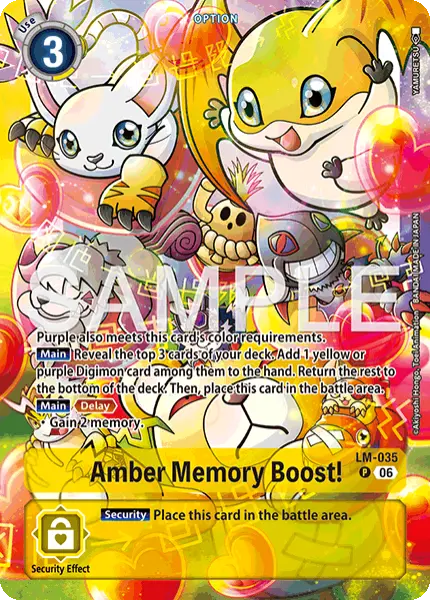 Digimon TCG Card 'LM-035_P1' 'Amber Memory Boost!'