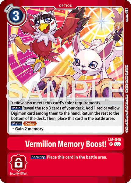 Digimon TCG Card 'LM-045' 'Vermilion Memory Boost!'