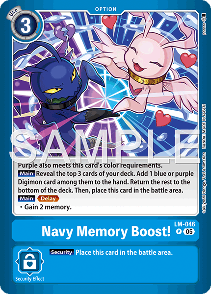 Digimon TCG Card 'LM-046' 'Navy Memory Boost!'