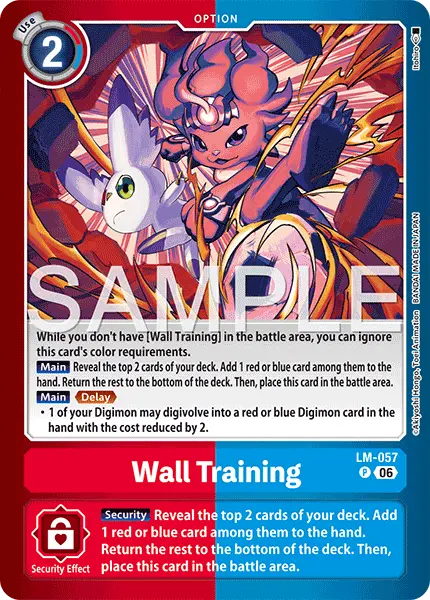 Digimon TCG Card 'LM-057' 'Wall Training'