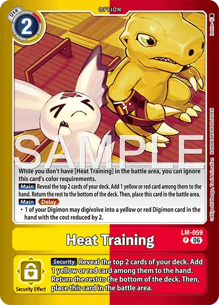 Digimon TCG Card 'LM-059' 'Heat Training'