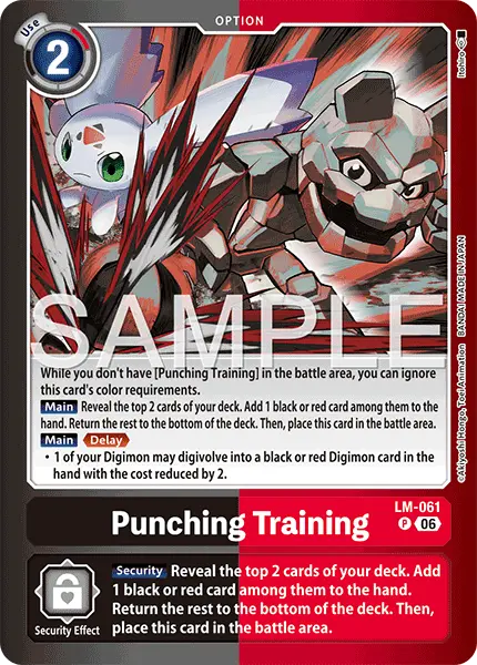 Digimon TCG Card 'LM-061' 'Punching Training'
