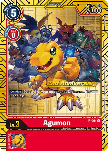 Digimon TCG Card P-001_P2 Agumon