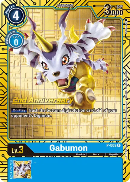 Digimon TCG Card 'P-003_P1' 'Gabumon'