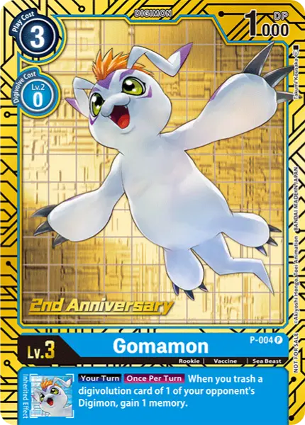 Digimon TCG Card 'P-004_P3' 'Gomamon'