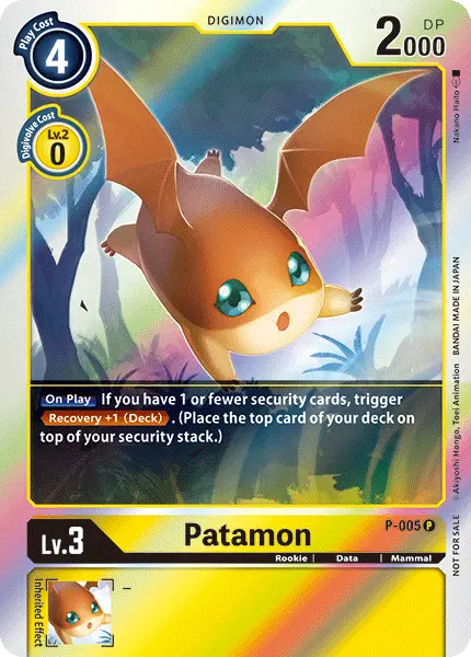 Digimon TCG Card 'P-005' 'Patamon'