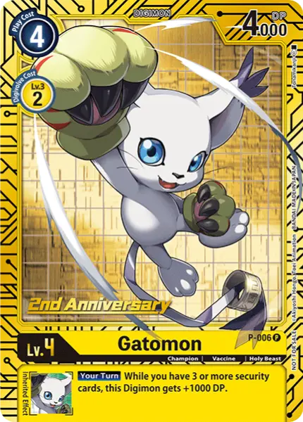 Digimon TCG Card P-006_P1 Gatomon