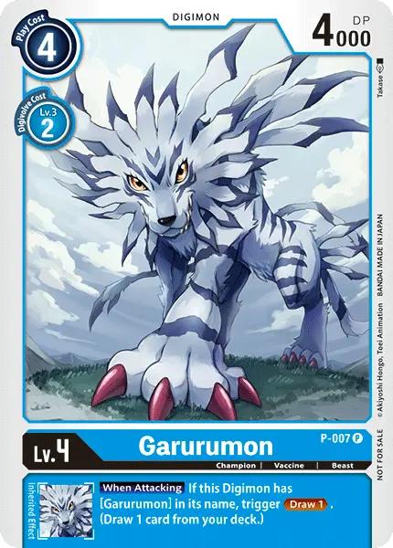 Digimon TCG Card P-007 Garurumon
