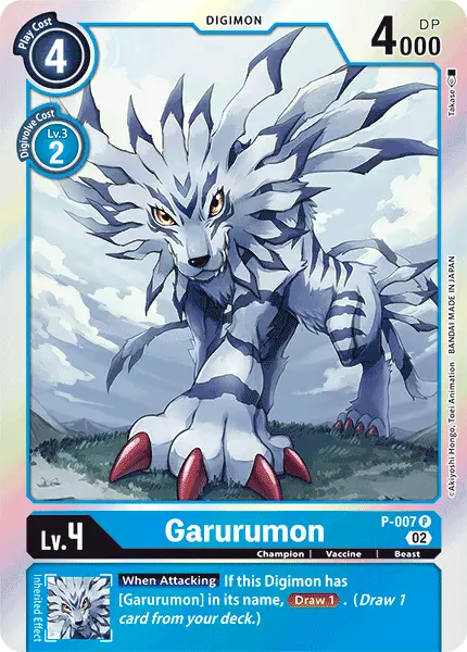 Digimon TCG Card P-007_P2 Garurumon