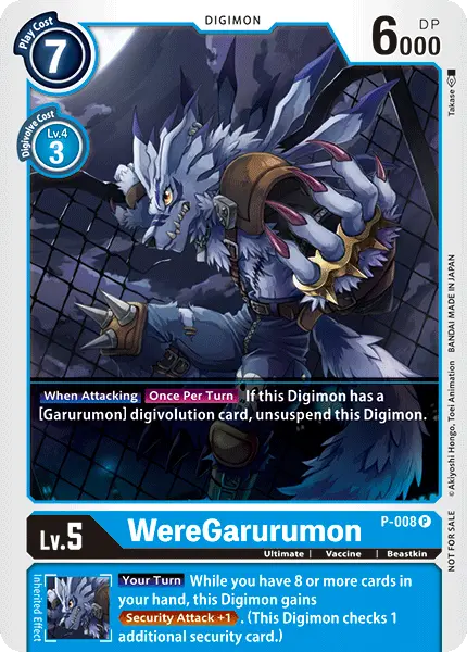 Digimon TCG Card 'P-008' 'Weregarurumon'
