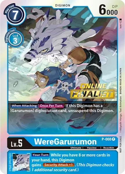 Digimon TCG Card P-008_P2 Weregarurumon