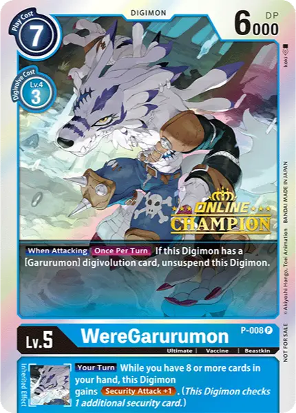 Digimon TCG Card P-008_P3 Weregarurumon