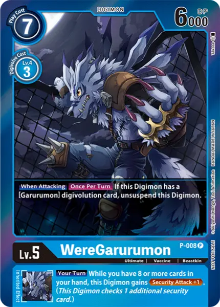 Digimon TCG Card P-008_P4 Weregarurumon