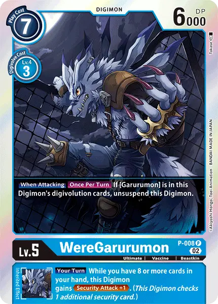 Digimon TCG Card P-008_P5 Weregarurumon