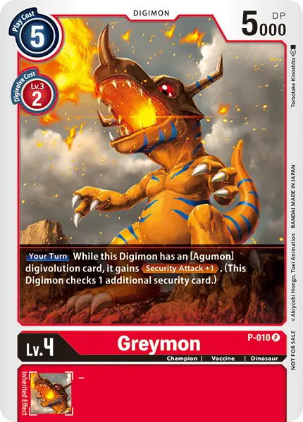 Digimon TCG Card 'P-010' 'Greymon'