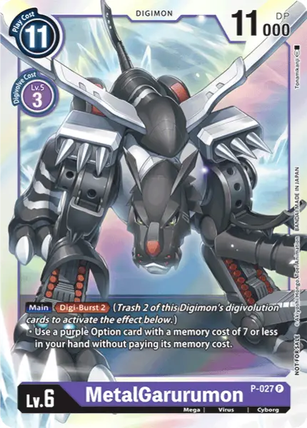 Digimon TCG Card P-027 MetalGarurumon