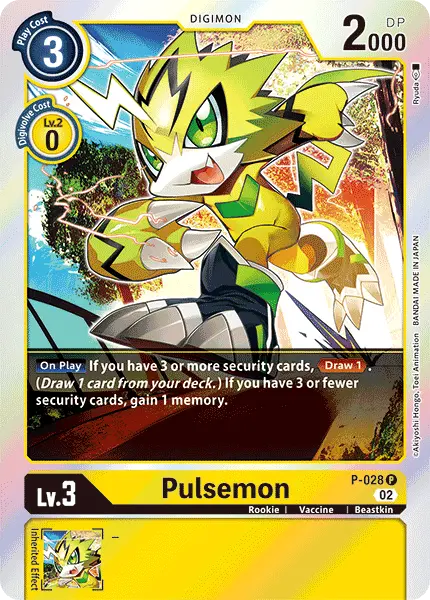 Digimon TCG Card P-028_P3 Pulsemon