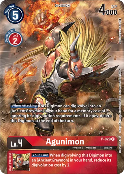 Digimon TCG Card P-029_P1 Agunimon