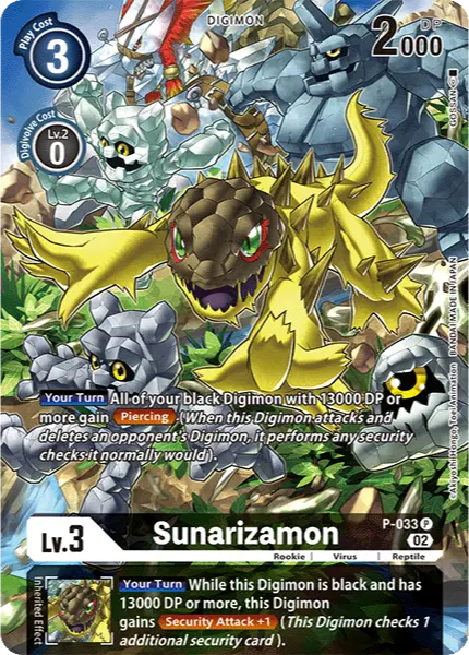 Digimon TCG Card 'P-033_P2' 'Sunarizamon'
