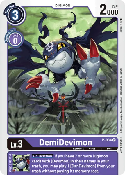 Digimon TCG Card 'P-034' 'DemiDevimon'