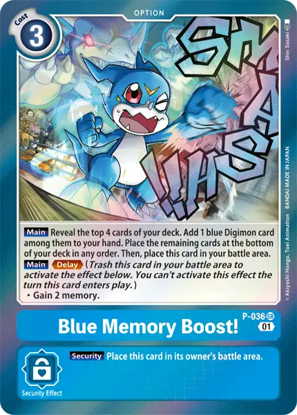 Digimon TCG Card P-036 Blue Memory Boost!