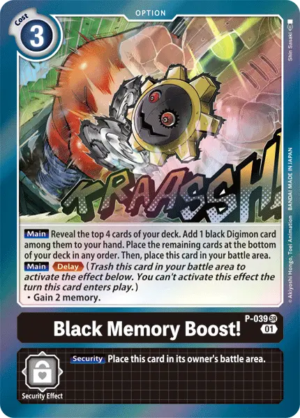 Digimon TCG Card 'P-039' 'Black Memory Boost!'